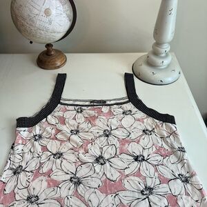 NWT SIGRID OLSEN XL Sweey Gardenia Floral Camisole Tank Top with beaded accents